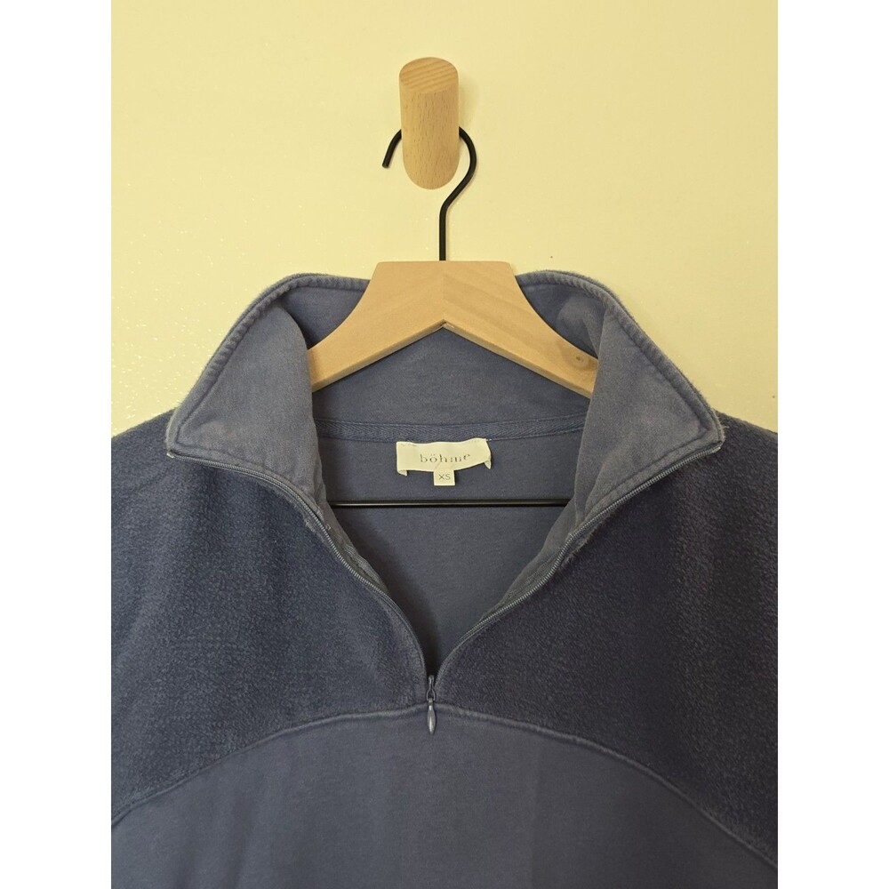Bohme Women's XS Blue Cropped Quarter Zip Sweatshirt Jogger Pants 2 Piece Set - Picture 7 of 13